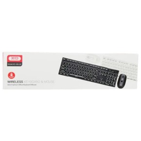 Клавіатура бездротова XO KB-02 + миша (Білий)